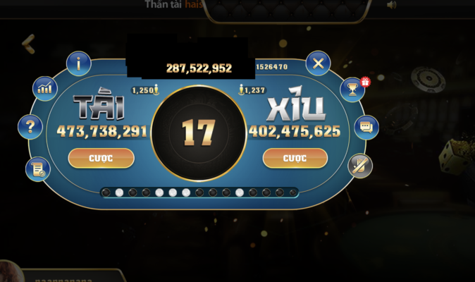Giao diện tựa game Tài xỉu được đánh giá rất cao