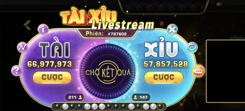 Tài xỉu Livestream là một cực phẩm có sức hút cực lớ