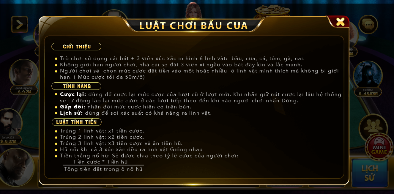 Bầu cua tôm cá tại nhà cái Uk88